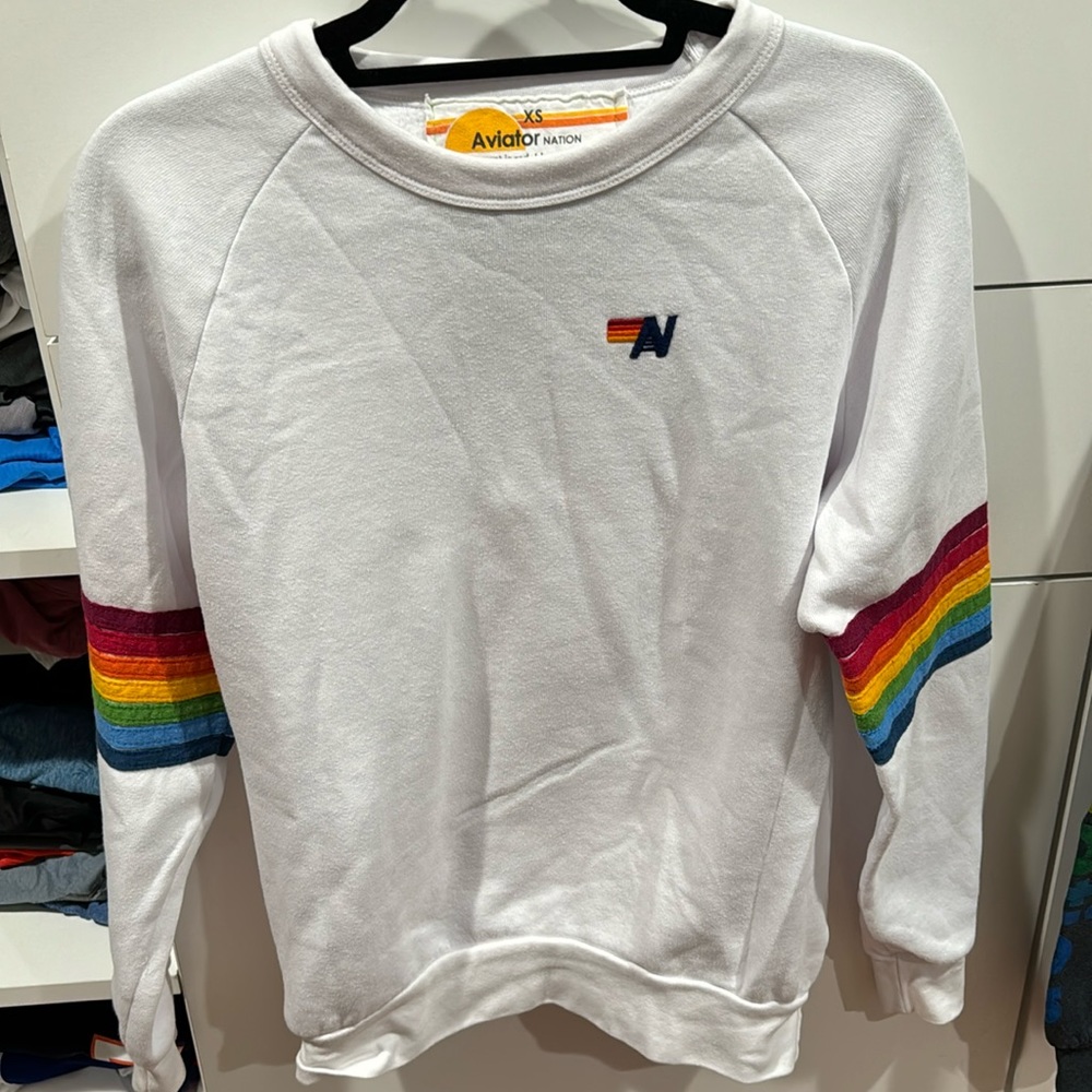 Aviator nation white sweatshirt
